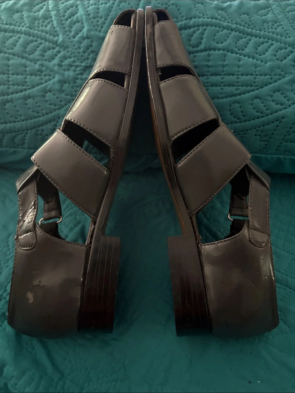 Men’s Gray Leather Fisherman Sandals